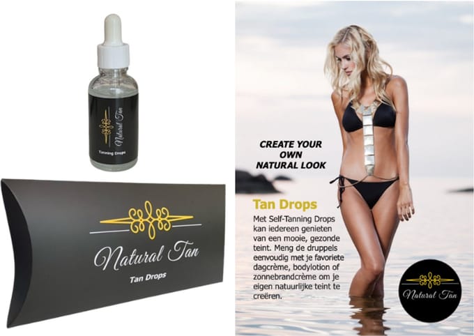Natural Tan - Tan Drops Vanilla met applicatiehandschoen - zelfbruiner - 30ml