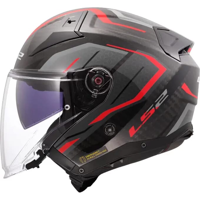LS2 OF603 Infinity II C Urus Rood 06 Jethelm - Helm