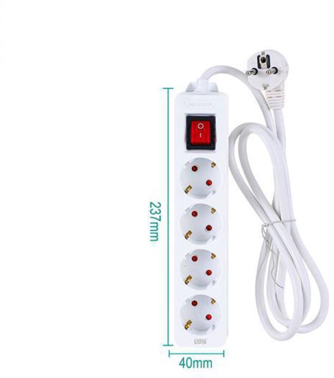 Winning Star St-4048 - Stekkerdoos - 4-voudig Met 3 Meter Kabel