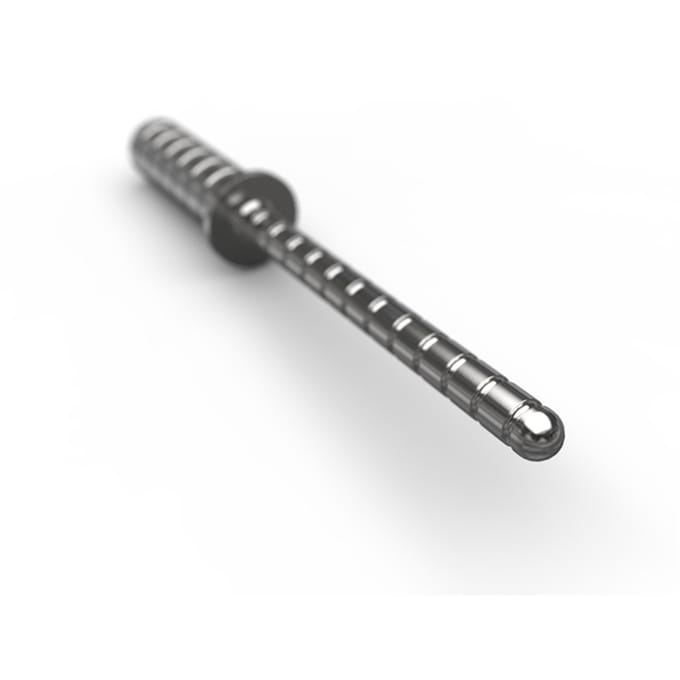 Mister B hardware premium stalen geribbelde staaf dildo