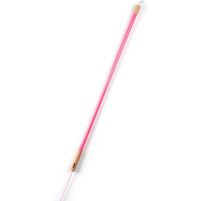 SELETTI LED lamp Linea, fuchsia, houten details, universeel