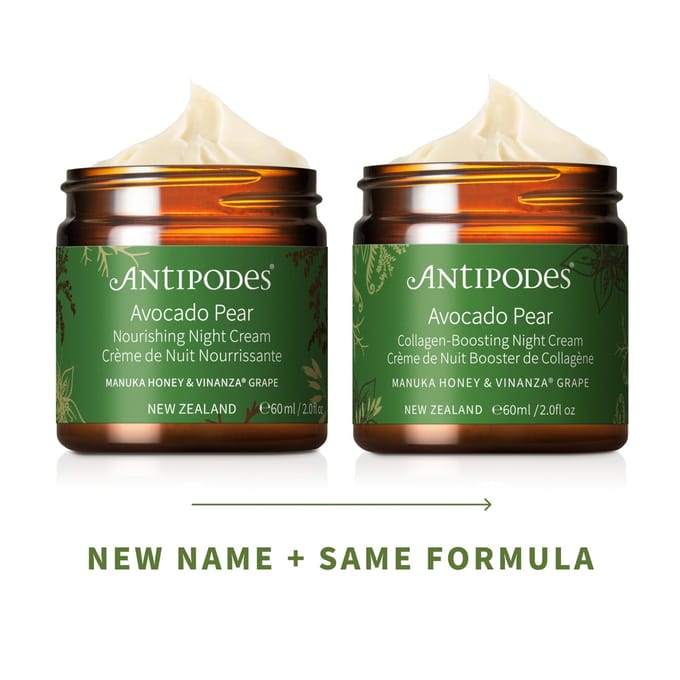 Antipodes Eve Bio-Retinol Line Reduction Serum 30ml, Avocado Pear Collagen-Boosting Night Cream 60ml Bundle