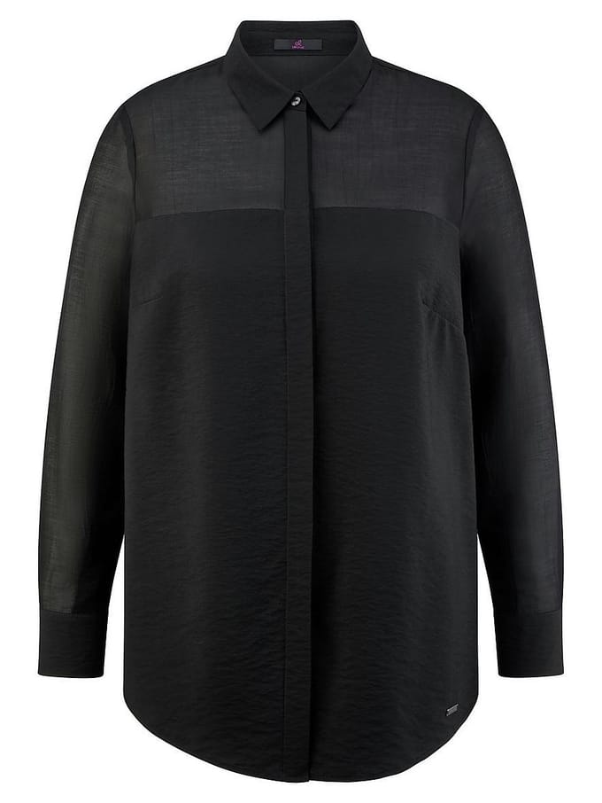 Blouse lange mouwen Van Emilia Lay zwart