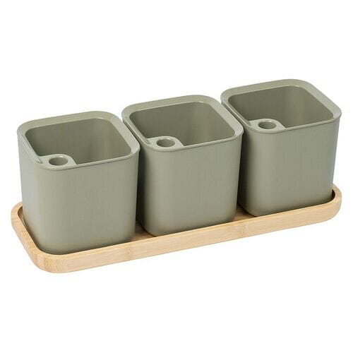 Orthex Eden kruidenpot van gerecycled materiaal, set - groen