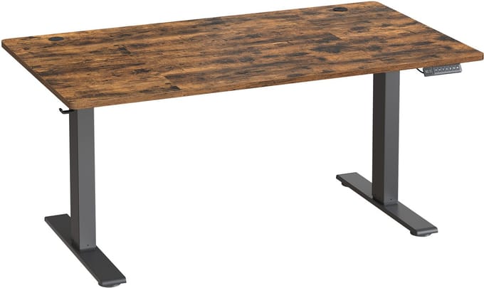 VASAGLE - Zit Sta Bureau - Elektrisch - 140 x 80 cm - Met USB-C Poort en 3 Geheugenstanden