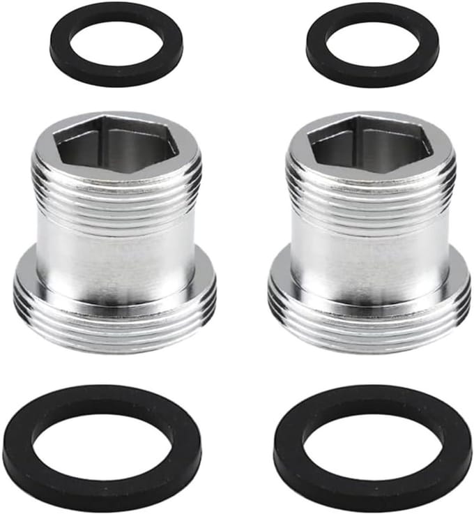 Tap adapter set - 20mm naar 22mm - koper - voorkomt waterlekkage - SnelShoppen