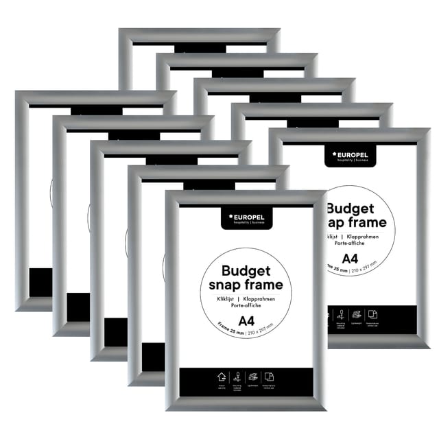 Kliklijst Europel - 10 stuks - Budget - A4 - 21 x 29,7 cm - 25mm frame