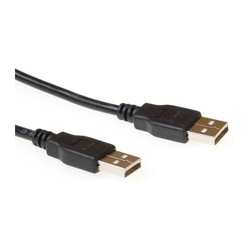ACT USB 2.0 aansluitkabel – USB A male – USB A male – 3.00 m – Zwart