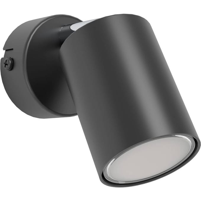 EGLO connect Smart Spot Adfira-Z, zwart, 1-lamp, staal