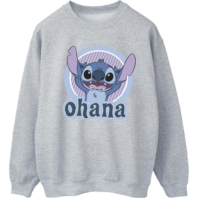 Disney Dames/Dames Lilo And Stitch Ohana Cirkel Sweatshirt (Sportgrijs)