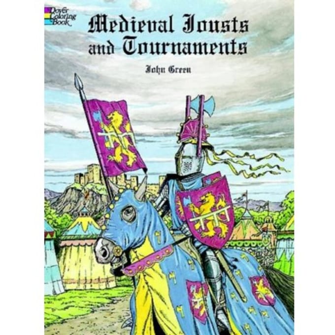 Medieval Jousts And Tournaments - Dover History Coloring Book - Clip Art