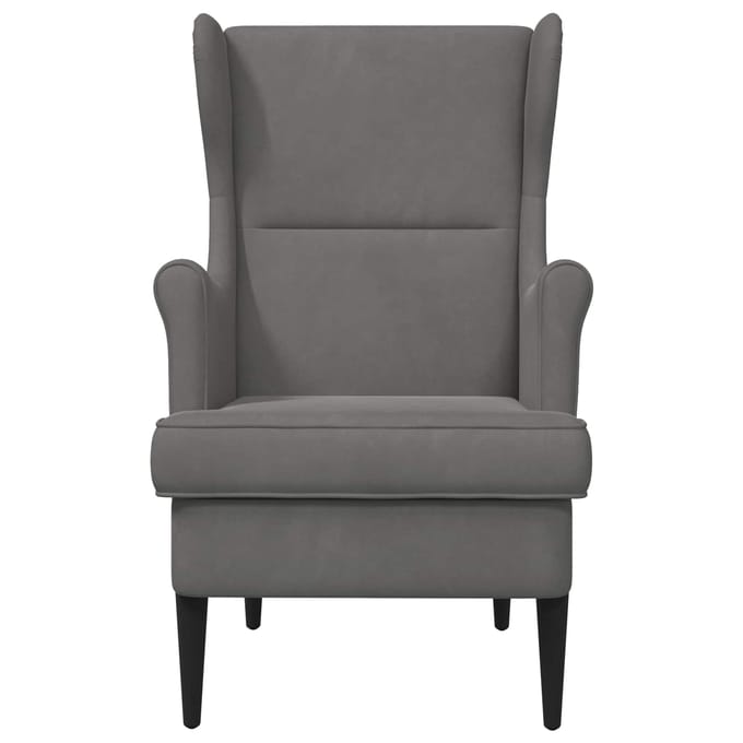vidaXL - Fauteuil - Donkergrijs - Fluweel