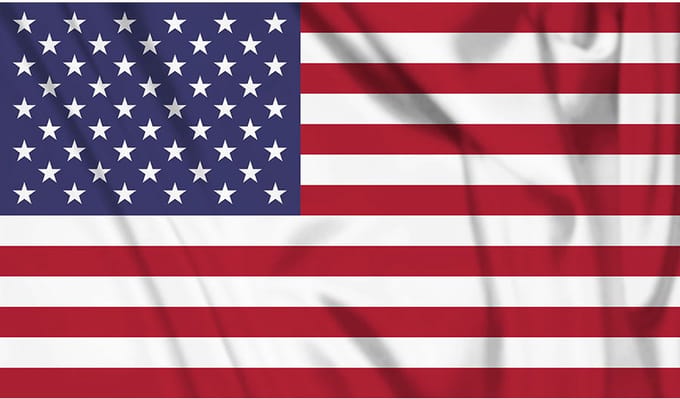 Fosco Vlag USA - 100% polyester met bevestigingsringen - 1 x 1,5 m