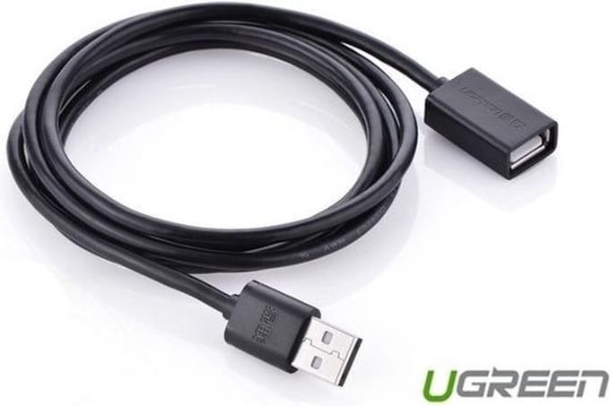 Ugreen - verlengstuk - USB 2.0 adapter 0,5m zwart - (US103)