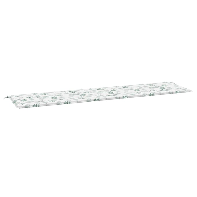 vidaXL - Tuinbankkussen - bladpatroon - 200x50x3 - cm - stof