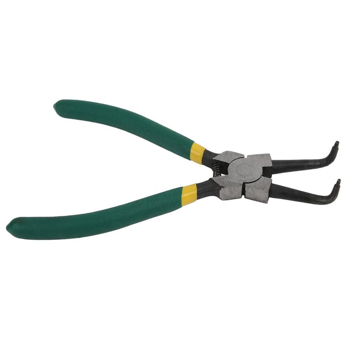 Borgveertang Gebogen Interne Tang Gereedschapsstaal Veerbelaste Handgreep Borgringtang Handgereedschap gray
