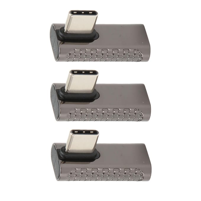 3 stuks USB C Rechte Hoek Adapter Vrouwelijk naar Mannelijk 20Gbps 8K 60Hz Middelste Bocht Type C 4.0 Adapter voor PC