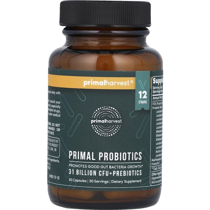 Primal Harvest, Primal Probiotic, 31 miljard CFU, 30 capsules