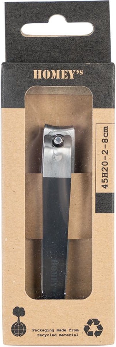Homey's teennagelknipper - 8 cm - gebogen bek - RVS - satin/matzwart