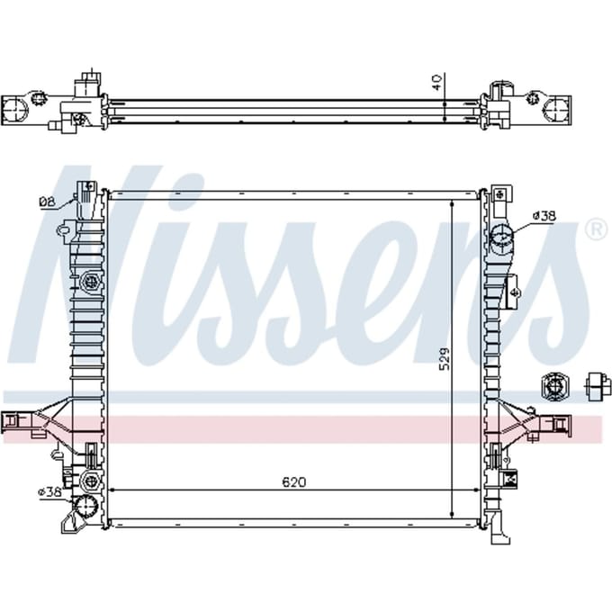 Radiator, motorkoeling NISSENS 65613A