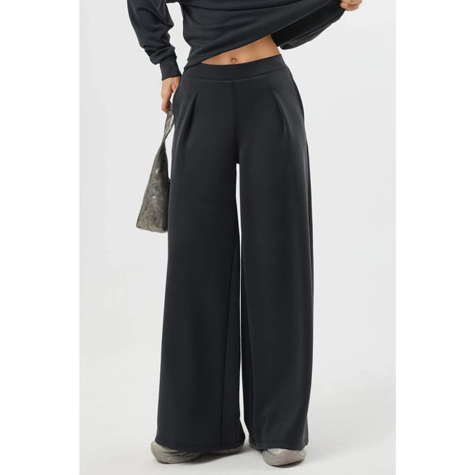 Elastische Taille Plissé Palazzo Broek