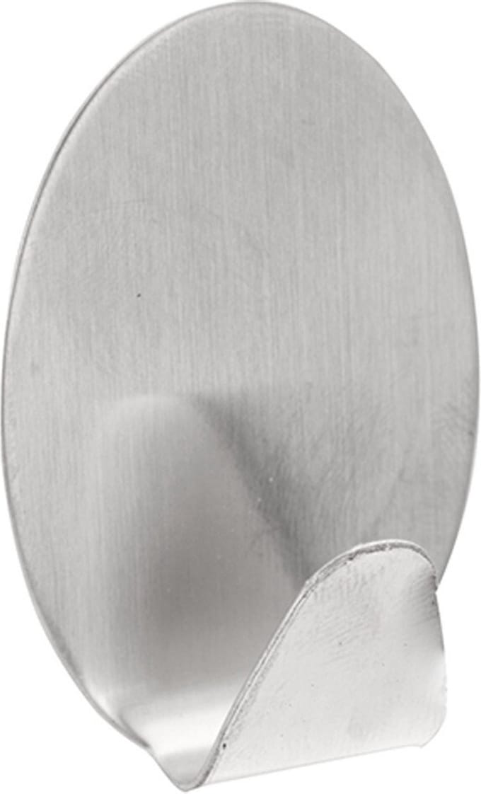 Excellent houseware handoeken ophang haakjes - 4x stuks - rvs - zilver - Zelfklevend
