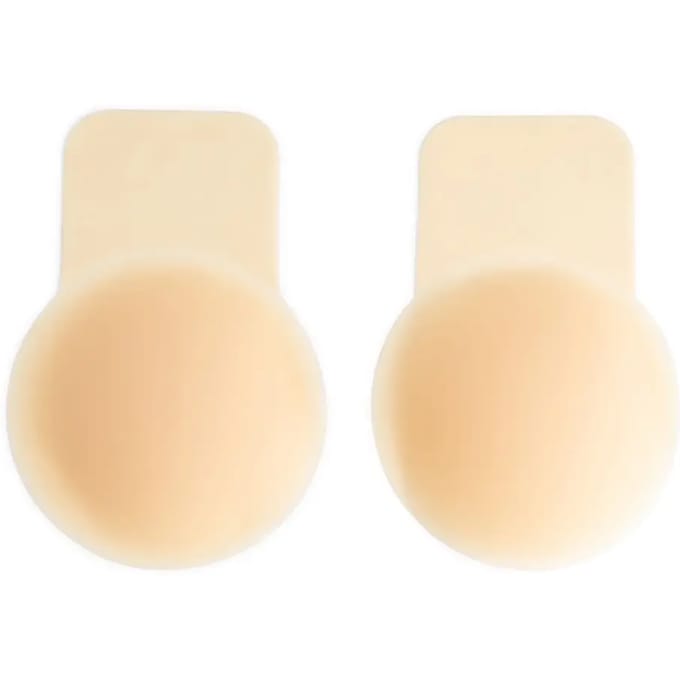 Bye Bra Matt Silicone Pull-Up, zelfklevende bh, onzichtbare bh, matte uitstraling, lift en vormt je buste, beige, XXL