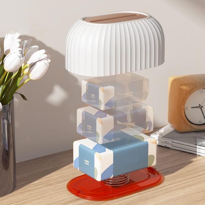 Distributeur de mouchoirs élégant de Style nordique, avec rangement télécommandé, pour salon, salle à manger blanc