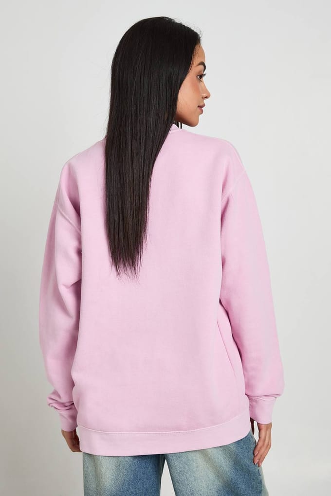boohoo Dames Gewassen Arizona Bedrukt Sweatshirt | Pink | Maat: Large