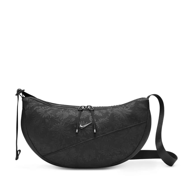 Nike Aura Floral Crescent Crossbodytas (4L) - Zwart