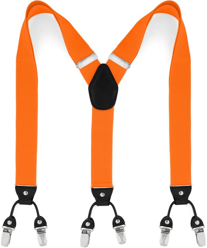 Brede Oranje Clip Bretels