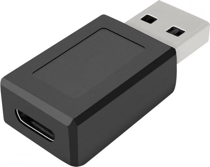 Fontastic 253836 adapter Type-C Female naar USB-A Male USB 3.1 - Zwart