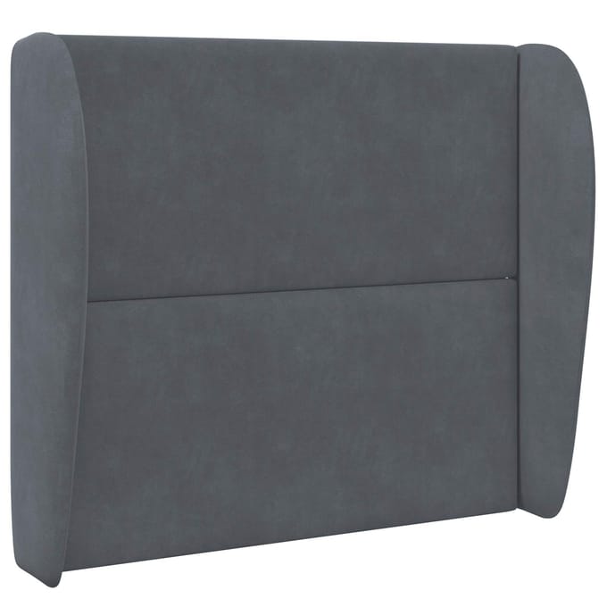 vidaXL - Hoofdbord - oor - Dim - Grijs - 80 - x - 23 - x - 6 - cm - Fluweel