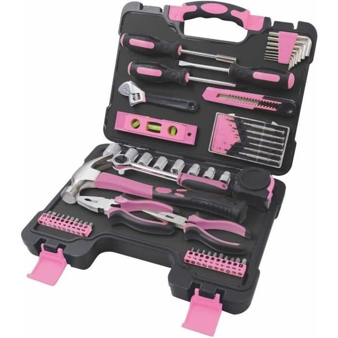 Ensemble d’outils - FIELDMANN - FDG 5010-53R - 53 pièces - Couleur rose - Outils pour femmes