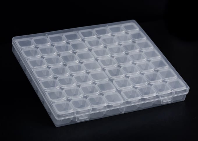 Finnacle - 2x Diamond Painting Opbergbox met 56 bakjes - Opbergdoos - Sorteerdoos - Professioneel