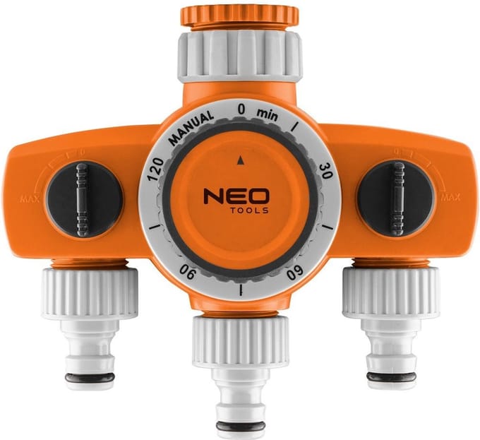 Tuinkraan waterverdeler - 3 voudig - Met timer
