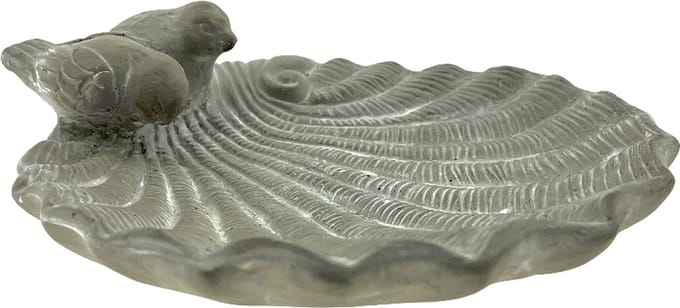 Vogelbad / Vogel Voederschaal - Schelp - Steen - 25 x 23 cm