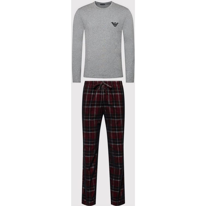 Emporio Armani Maat L Flannel pyjama X-Max Giftbox edition Heren /Grijs/Rood/ S