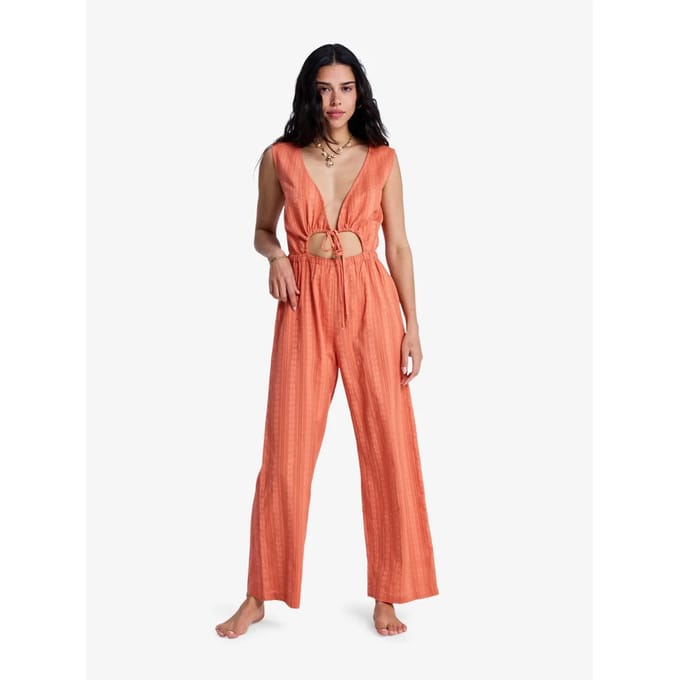 Roxy Sintra Moon Mouwloze Jumpsuit Oranje M Vrouw