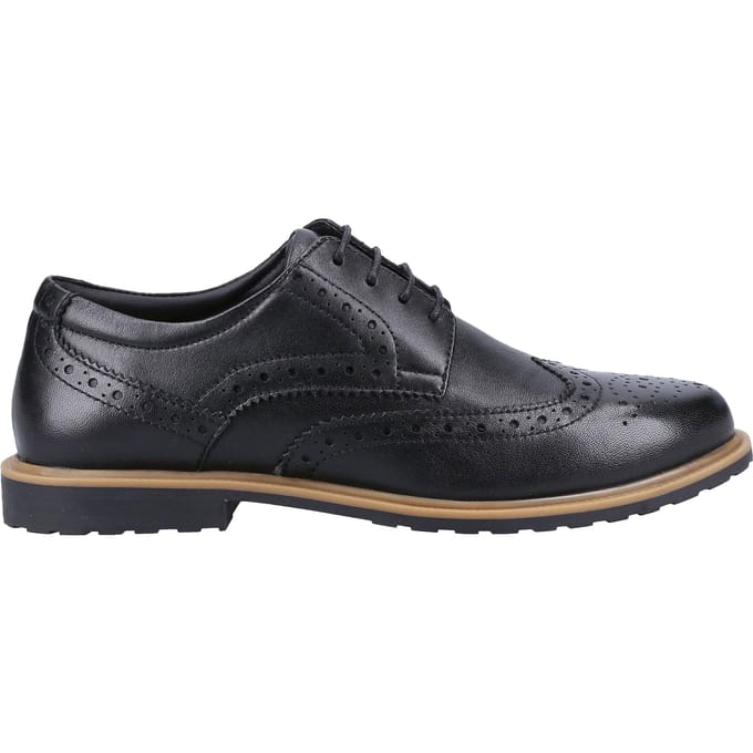 Hush Puppies Meisjes Verity Leren Brogues (Zwart/Tan)