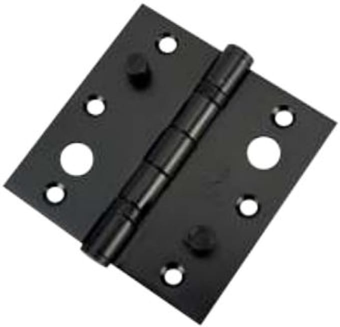 Zwart RVS Veiligheidsscharnier kogellager 89x89x2,5mm rechte hoek