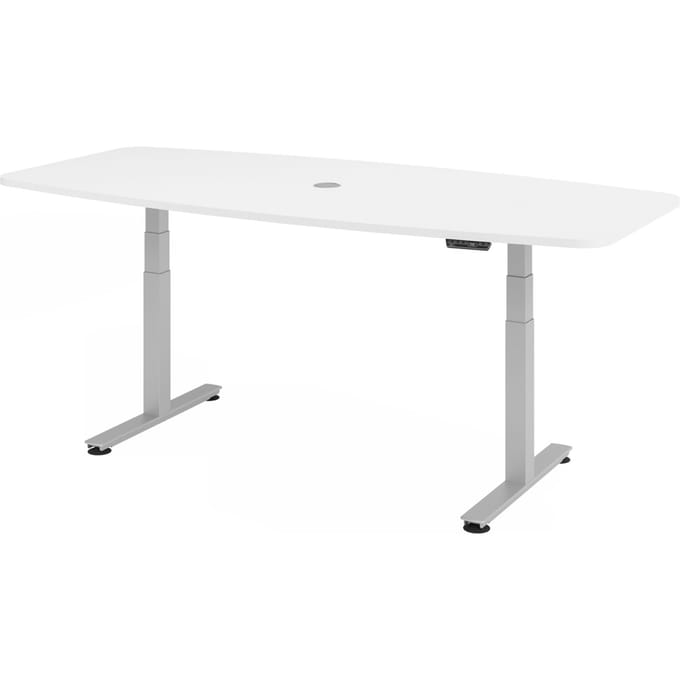 XDSM 22 S | Bureau - Wit 220 x 103 Tafelhoogte I Elektrisch in hoogte verstelbaar