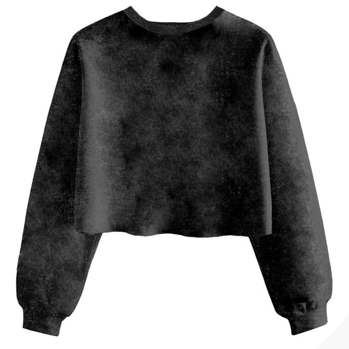 Harry Potter Dames/dames Zweinstein Sterrenbeeld Acid Wash Crop Sweatshirt (Zwart)