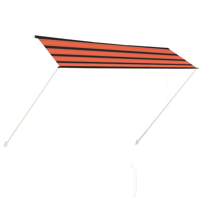 vidaXL - Luifel - uittrekbaar - 300x150 - cm - oranje - en - bruin