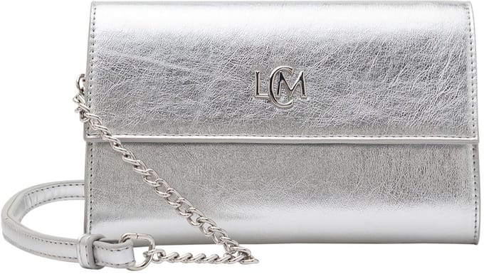 L.CREDI koppeling schoudertas Oliviana Clutch Silber zilverkleurig
