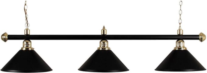 Lamp type pool met drie kappen zwart