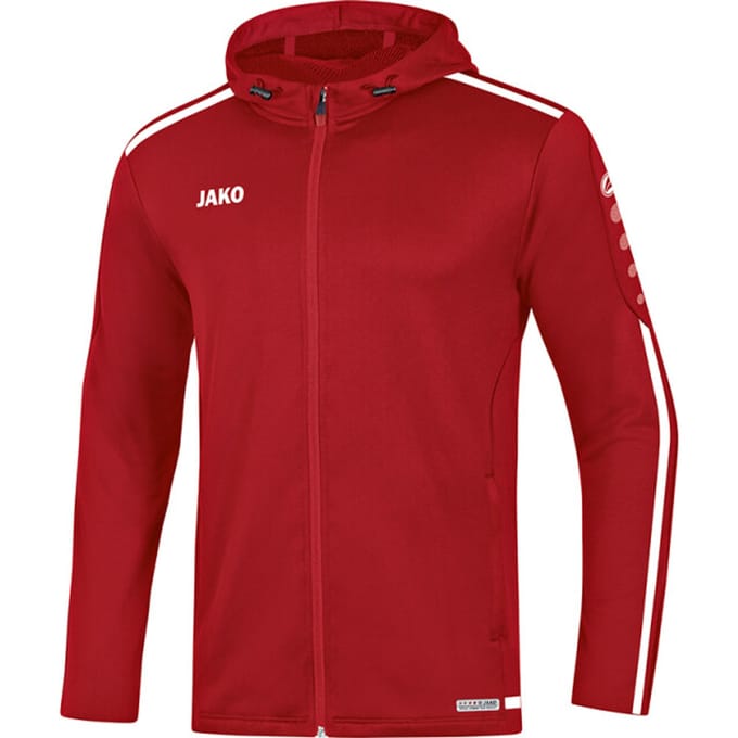 Jako Striker 2.0 Jas Met Kap Kinderen - Chilirood / Wit | Maat: 152