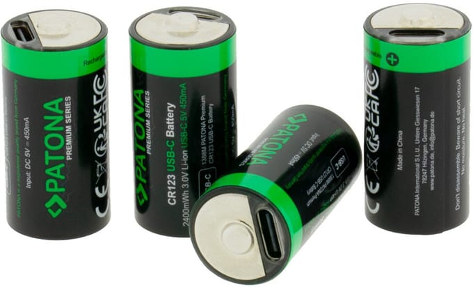 PATONA CR123A Oplaadbare batterij Lithium