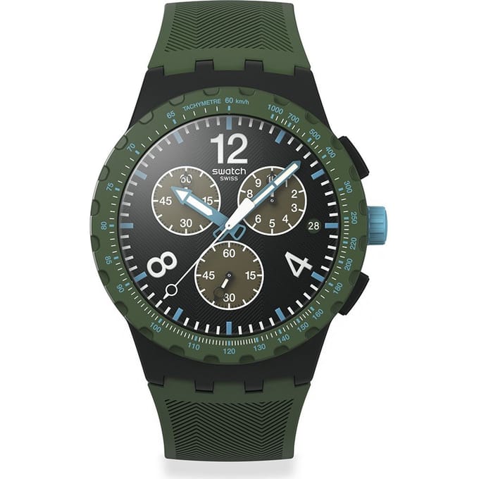 Swatch New Chrono Plastic SUSB421 Olive Rush Horloge