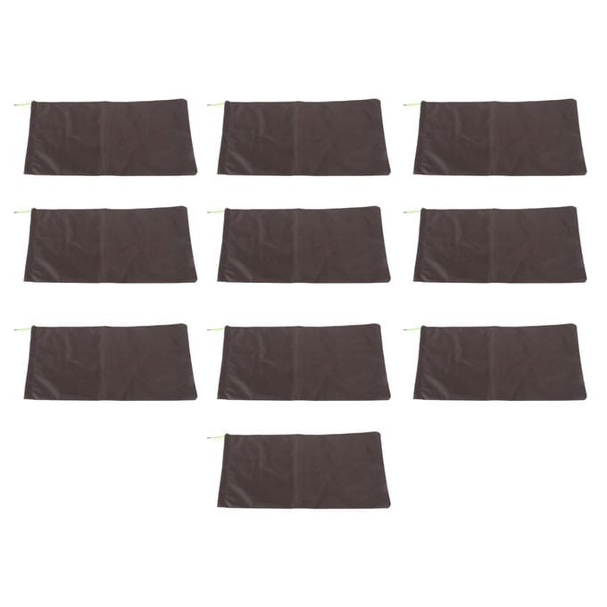 10 STUKS Zandloze Zandzakken Trekkoord Overstromingswater Barrières Polyester 9.8x19.7in Damzak voor Kelder bruin